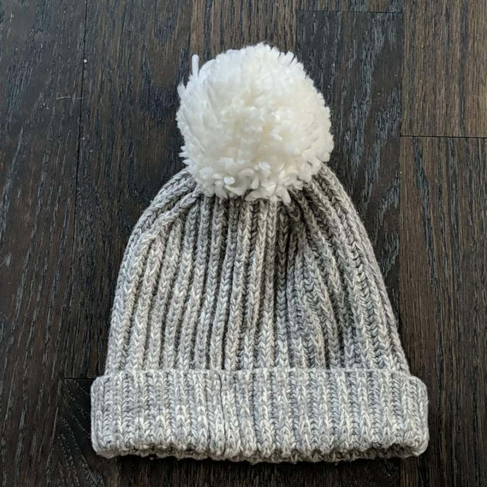 Gray heathered winter beanie